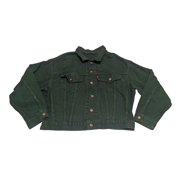 Vintage 90s Green Levi's Jacket 70597-0862 Size Medium 1993 - Picture 1 of 9